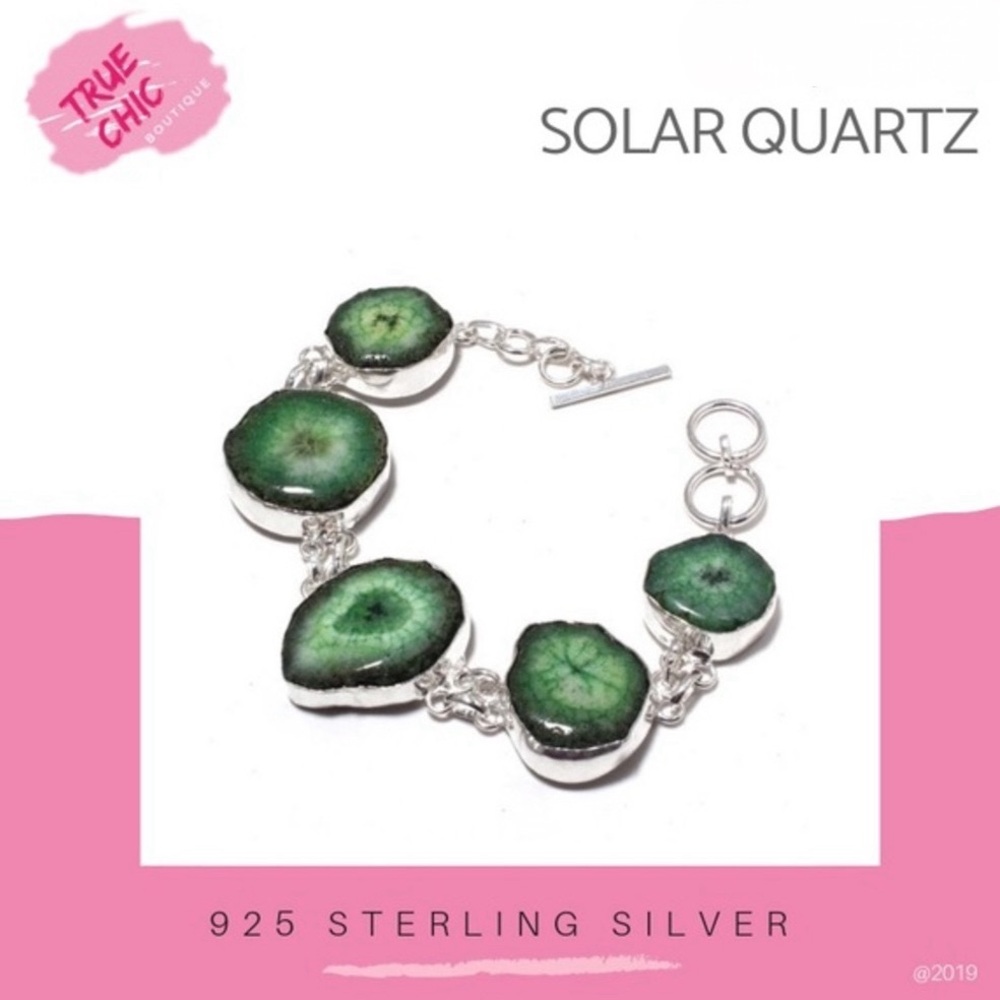 Green Solar Quartz Bracelet
